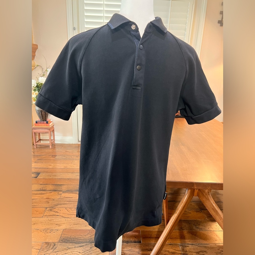 Armani Exchange Men's Black Polo Shirt Short Sleeve Collared, Logo. Size M